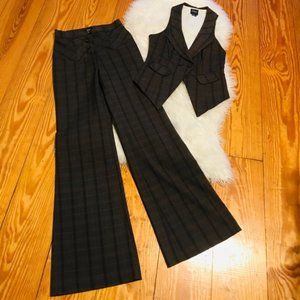 NWOT Amazing XOXO Vest & Slacks Suit Vintage Style